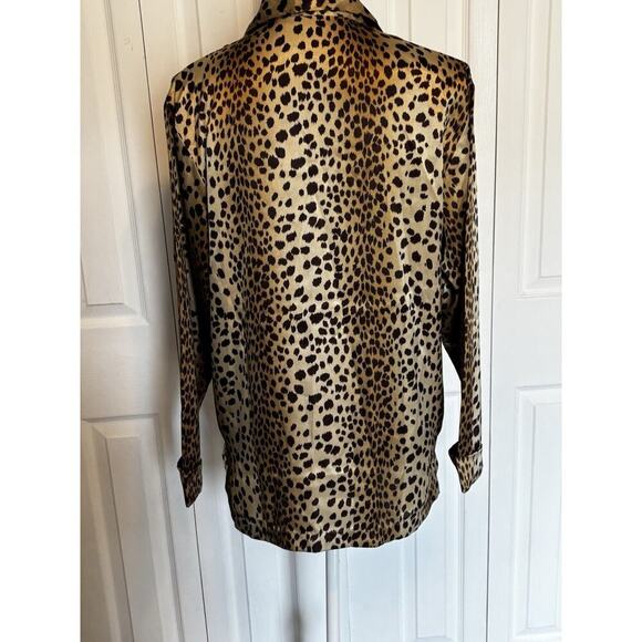 Victoria Secret Silky Cheetah Leopard Top Sm Loungewear Mobwife Animal Print - Picture 4 of 6